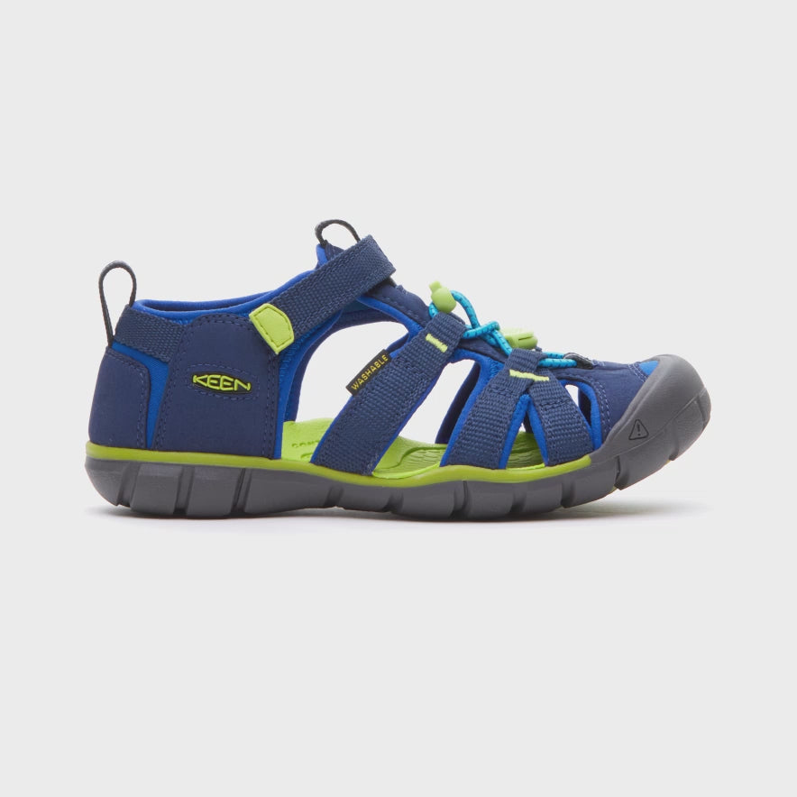 Big Kids' Seacamp II CNX | Naval Academy/Chartreuse | KEEN Footwear
