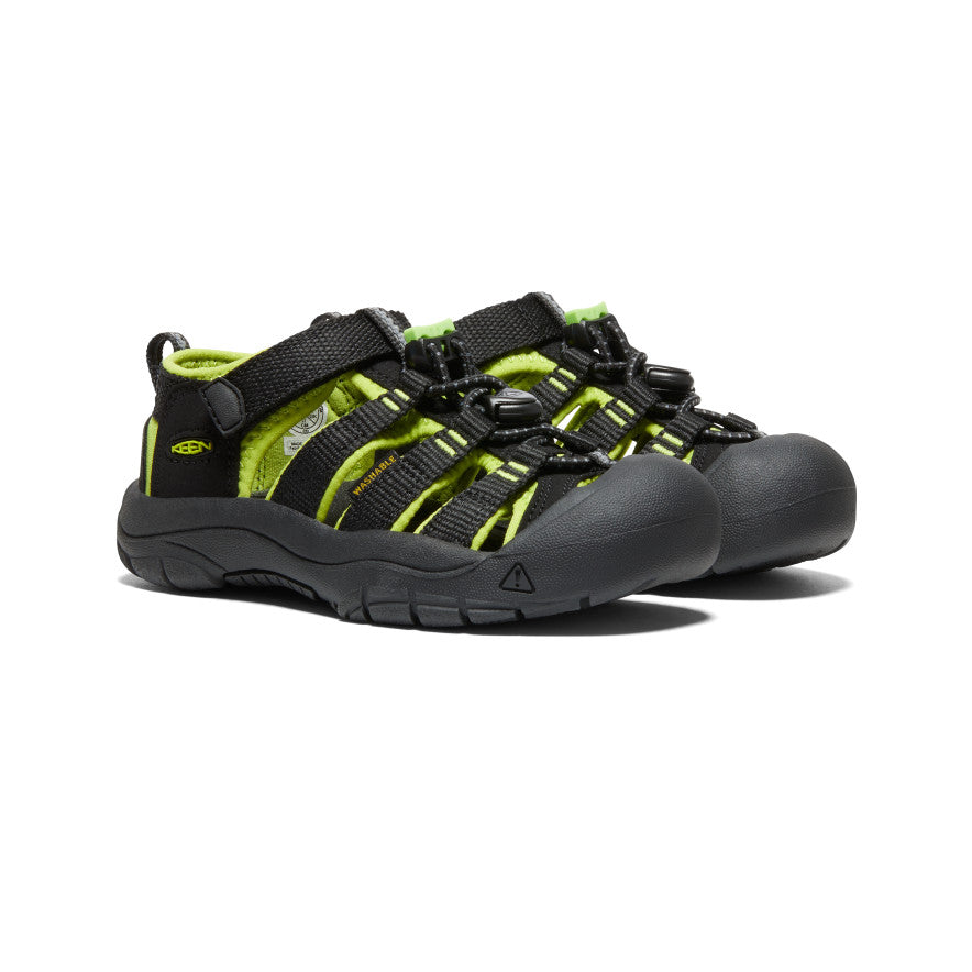 Keen Newport H2 Sandals Black Lime Green Kids 10