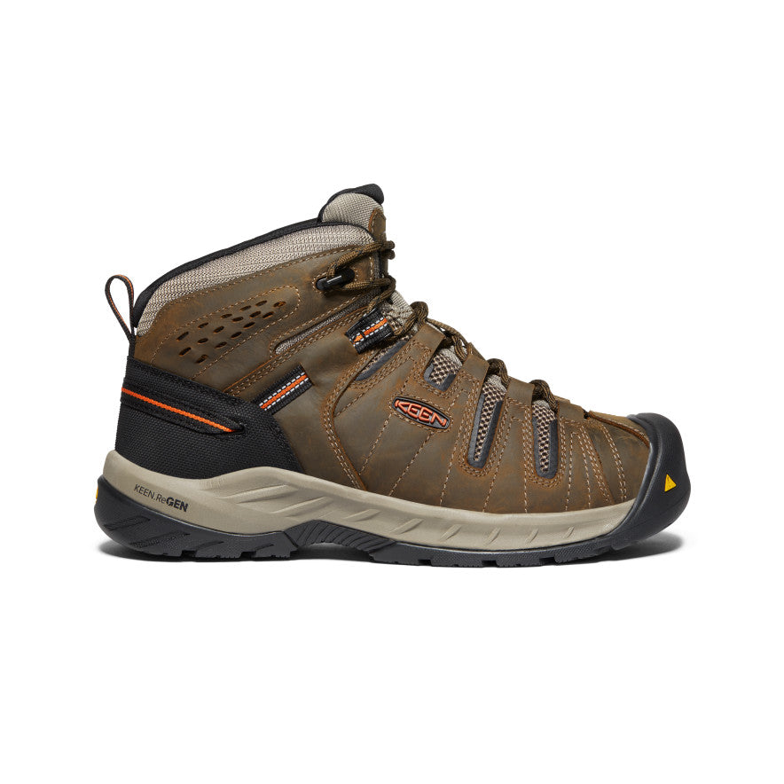 Keen Men s Flint II Mid Boot Soft Toe 11 Cascade Brown Burnt Ochre