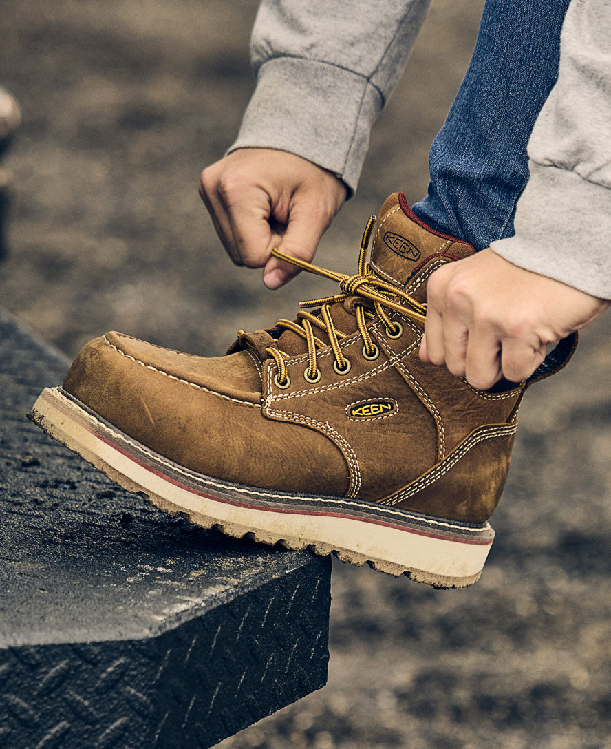 KEEN Utility Women's Cincinnati 6inch Composite Toe Waterproof Wedge Work Boot Belgian/Sandshell 8 Medium US　並行輸入品 KEEN Utility Women\u0027s Cincinnati 6\" Composite Toe Waterproof Wedge Work Boot