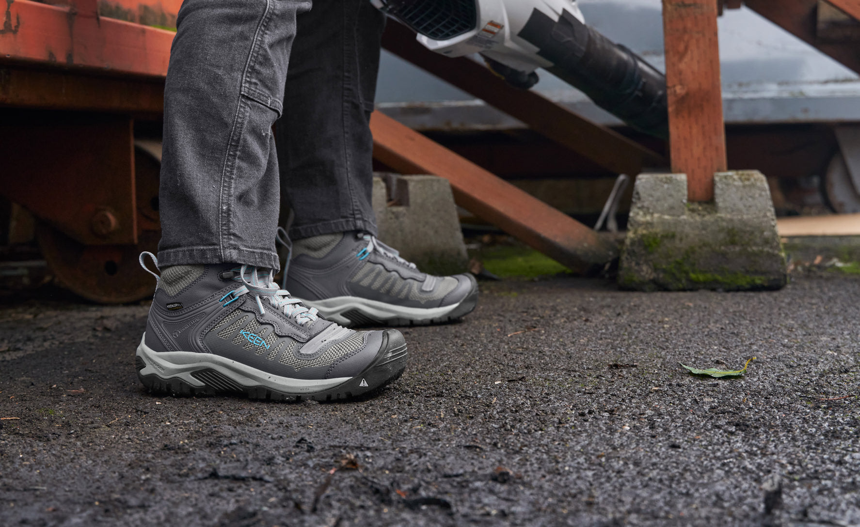 Women's Grey Work Boots - Reno Mid KBF WP | KEEN Footwear