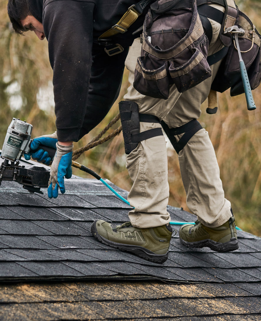 Men's Black Work Boots, Soft Toe - Reno Mid KBF WP | KEEN Footwear